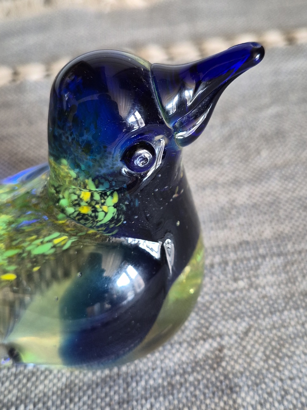 Art Glass Bird- Blue and Green